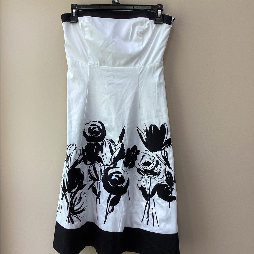 White House black market strapless dress